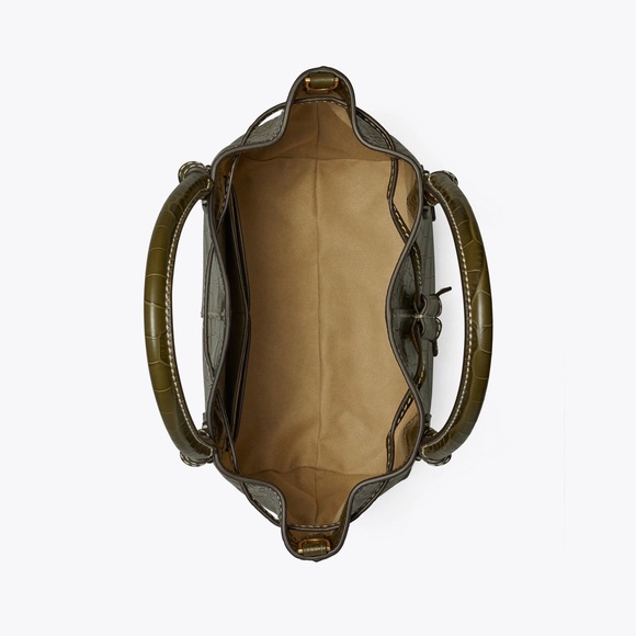 Tory Burch MCGRAW EMBOSSED SMALL DRAWSTRING SATCHEL
New Olive - Picture 4 of 10